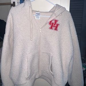 PINk Sherpa jacket (university of houston)